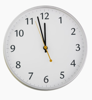 Studio shot of wall clock.