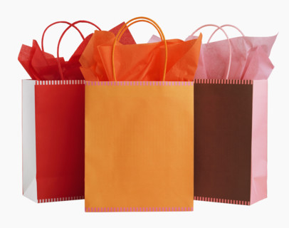 Studio shot of gift bags.