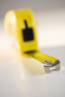 Close up of tape measure.