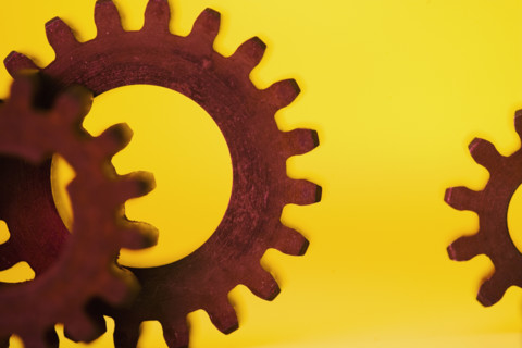 Close up of cog wheels.