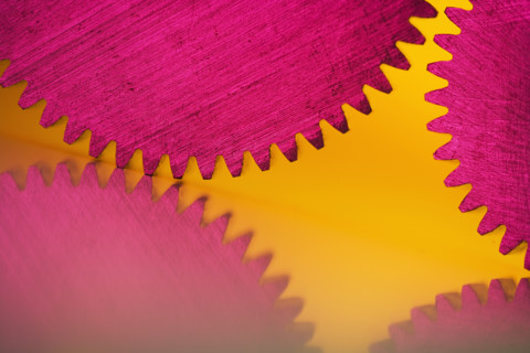 Close up of cog wheels.