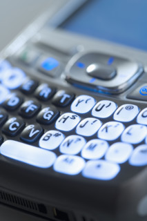 Close up of small keypad.
