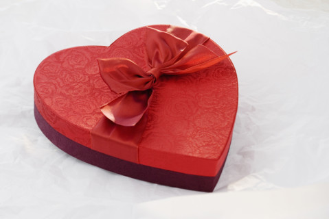 Heart shaped box of chocolates.