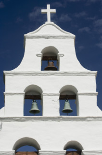 Church bells, Mission San Diego de Alcala, San Diego, California, United States.