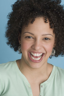 Portrait of a happy young woman.