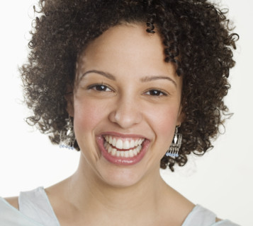 Portrait of a very happy woman.