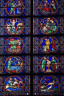 Notre-Dame de Paris
Interior view of stained glass windows.