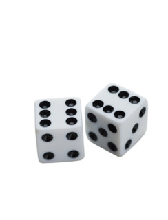 Close up of dice.