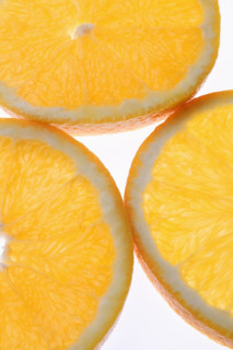 Close up of orange slices.