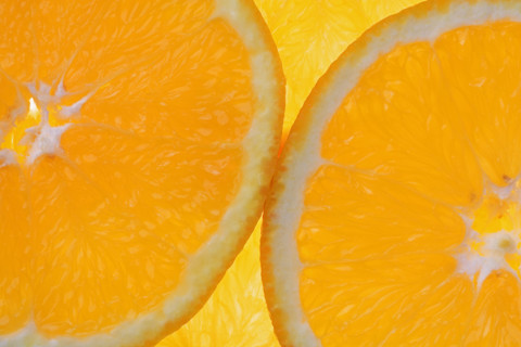 Close up of orange slices.