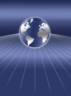 Computer generated picture of globe.