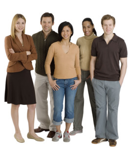 Group of multi-ethnic friends.