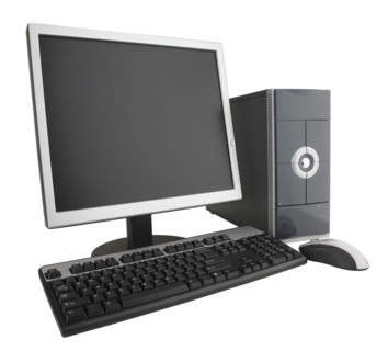 Close up of desktop computer.