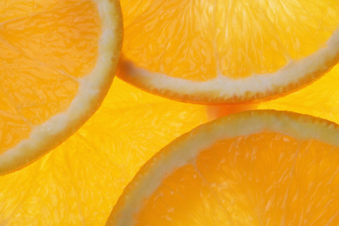 Close up of orange slices.