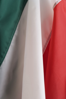 Close up of flag of Italy.