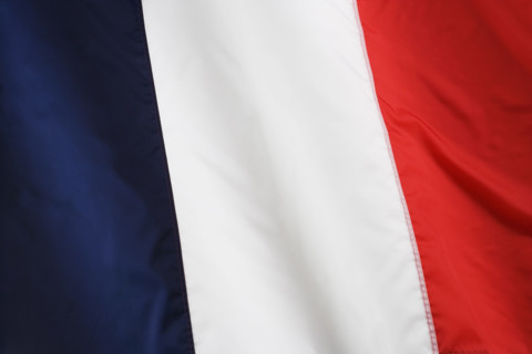 Close up of French flag.