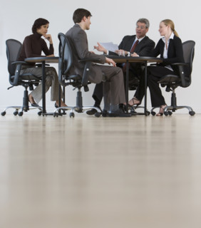 Group of businesspeople having meeting.