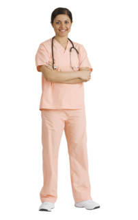 Indian female doctor with arms crossed.