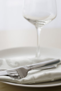 Close up of place setting.