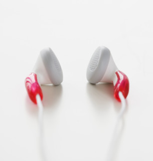 Close up of ear buds.