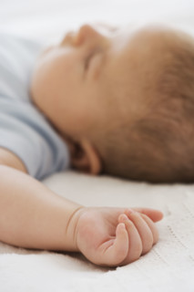 Close up of baby sleeping.
