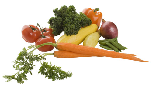 Close up of assorted vegetables.