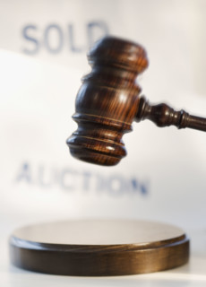 Judge’s gavel at auction.