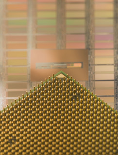 Close up of computer chip.