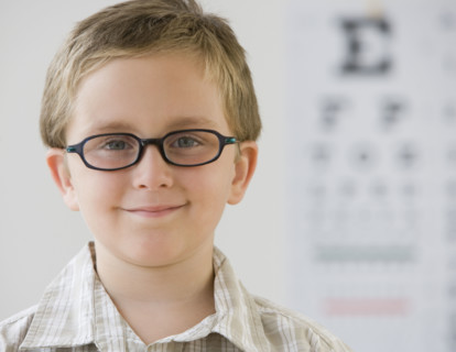 Boy wearing eyeglasses.