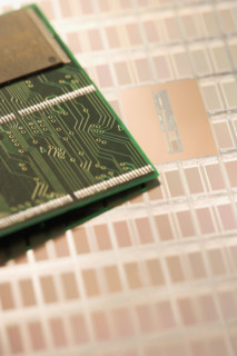 Close up of computer chip.
