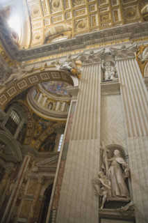 Interior view of St. Peter’s Basilica, Vatican City, Italy.
