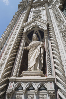 Statue on the Duomo Santa Maria Del Fiore, Florence, Italy.