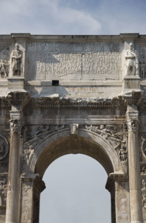 Close up of the Arch of Constantine, Italy.