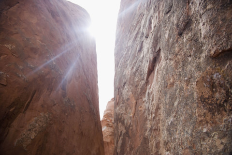 Red Rock at Arches National Park Moab Utah USA. Date : 2006