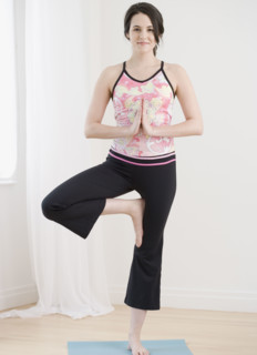 Woman practicing yoga. Date : 2007