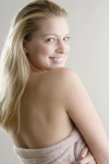 Portrait of woman in towel. Date : 2006