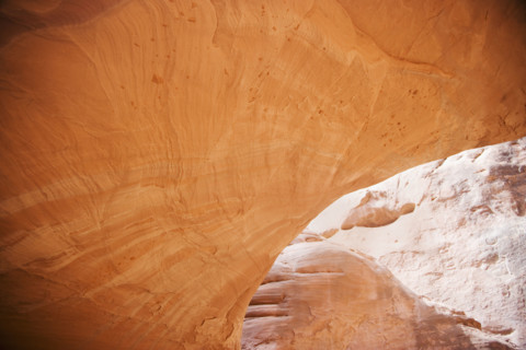 Red Rock at Sand Dunes Arch Arches National Park Moab Utah USA. Date : 2006
