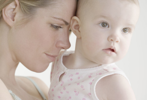 Closeup of mother and baby. Date : 2006