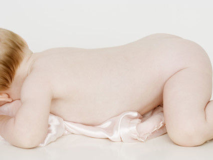 Close up of nude baby. Date : 2007