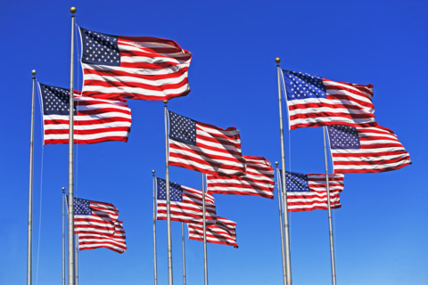 American flags. Date : 2007