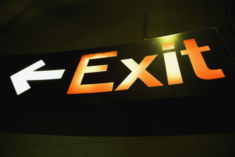 Exit sign. Date : 2007