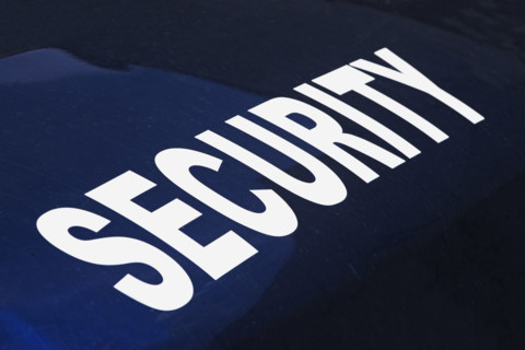 Close up of Security shirt. Date : 2007