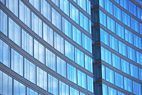 Low angle view of high rise. Date : 2007