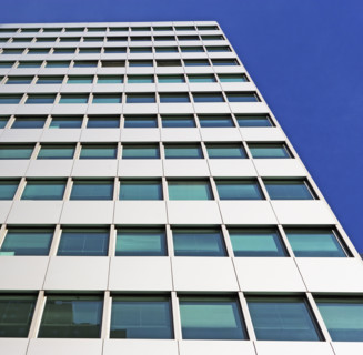 Low angle view of high rise. Date : 2007