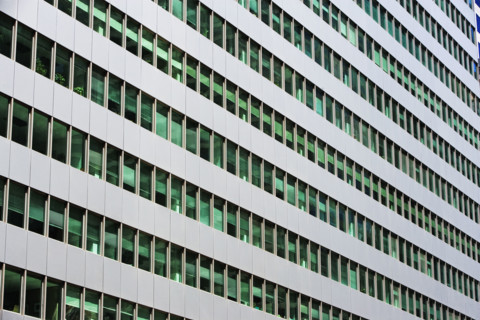 Low angle view of high rise. Date : 2007