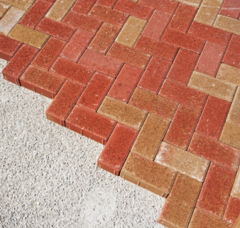 Edge of new brick patio. Date : 2007
