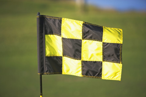 Black and yellow checkered flag. Date : 2007