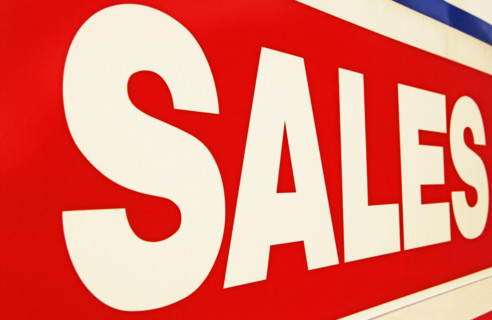 Close up of Sales sign. Date : 2007