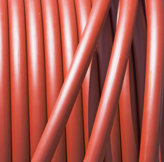 Close up of rolled hose. Date : 2007