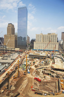 High angle view of ground zero, New York City. Date : 2007
